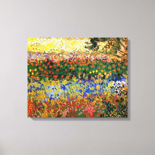 ファンゴッホ – ガーデンアットアルズ(別名フラワーガーデン) キャンバスプリント (正面)