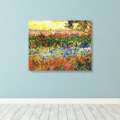 ファンゴッホ – ガーデンアットアルズ(別名フラワーガーデン) キャンバスプリント (インサイチュ (ウッドフロア))