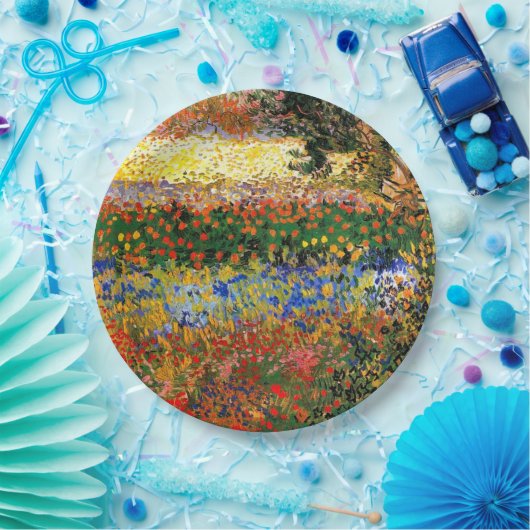 ファンゴッホ – ガーデンアットアルズ(別名フラワーガーデン) ペーパープレート (パーティー)