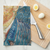 ファンゴッホ – グレーハットを使用した自己感じ画像 キッチンタオル (四つ折り)