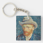 ファンゴッホ – グレーハットを使用した自己感じ画像 キーホルダー (正面)