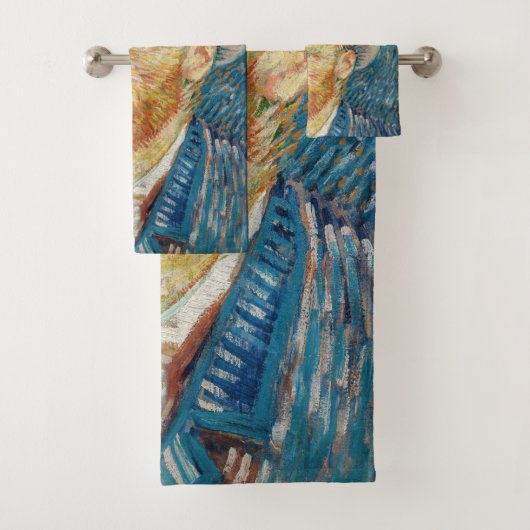 ファンゴッホ – グレーハットを使用した自己感じ画像 バスタオルセット (インサイチュ)