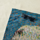 ファンゴッホ – グレーハットを使用した自己感じ画像 ビーチタオル (インサイチュ)