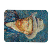 ファンゴッホ – グレーハットを使用した自己感じ画像 マグネット (横)