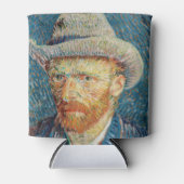 ファンゴッホ – グレーハットを使用した自己感じ画像 缶クーラー (正面)