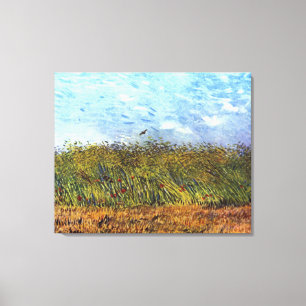 ファンゴッホ:ケシとヒバリの小麦畑 キャンバスプリント