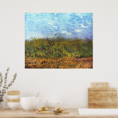 ファンゴッホ:ケシとヒバリの小麦畑 ポスター (キッチン)