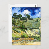 ファンゴッホ – コルデビルで草葺きコテージ ポストカード (正面/裏面)