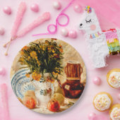 ファンゴッホ – コーヒーポットと花と静物生活 ペーパープレート (パーティー)