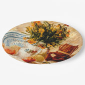 ファンゴッホ – コーヒーポットと花と静物生活 ペーパープレート (アングル)