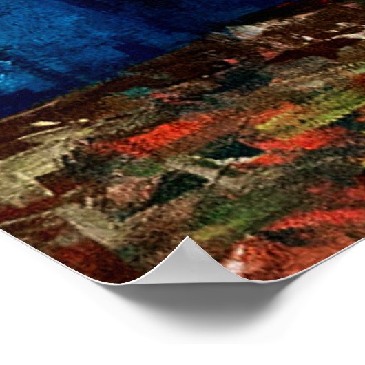 ファンゴッホ – コーンフラワーとケシのある花瓶 ポスター (角)