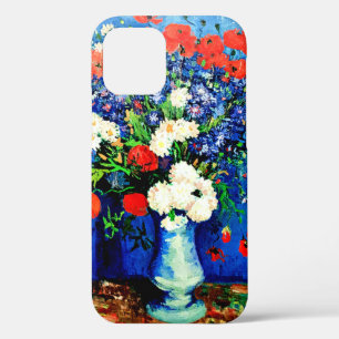 ファンゴッホ – コーンフラワーとケシのある花瓶 iPhone 12ケース