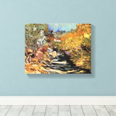 ファンゴッホ – サンレミーの道と女性姿 キャンバスプリント (インサイチュ (ウッドフロア))