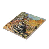 ファンゴッホ – サンレミーの道と女性姿 タイル (側面)