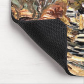 ファンゴッホ – サンレミーの道と女性姿 マウスパッド (コーナー)