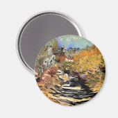 ファンゴッホ – サンレミーの道と女性姿 マグネット (正面/裏面)