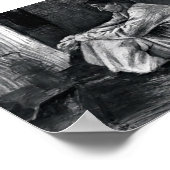 ファンゴッホ – シエンと葉巻が床に座って ポスター (角)