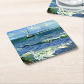 ファンゴッホ – シースケープ スクエアペーパーコースター (アングル)