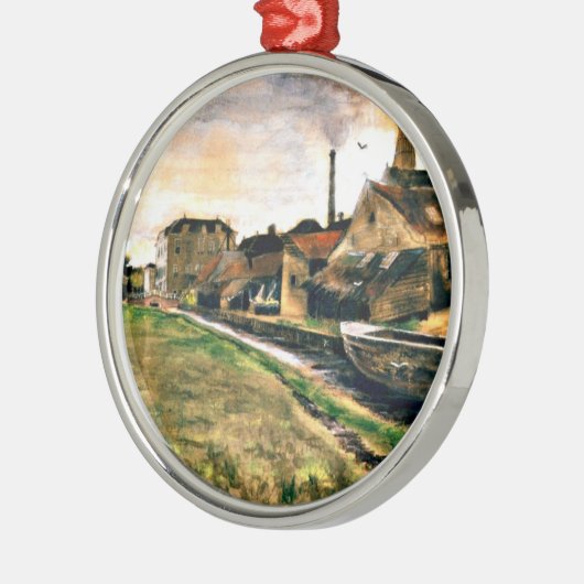 ファンゴッホ：ジエケンのエントフェンの工場 メタルオーナメント (左)