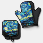 ファンゴッホ – スターリーナイト 鍋つかみ&鍋敷きセット (正面/裏面)