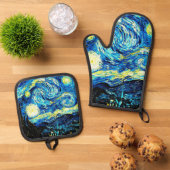 ファンゴッホ – スターリーナイト 鍋つかみ&鍋敷きセット (トップダウン)