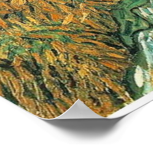 ファンゴッホ – ヒノキとスター付き道路 ポスター (角)