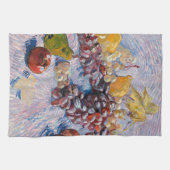 ファンゴッホ – ブドウ、レモン、梨、リンゴ、キツ キッチンタオル (横)