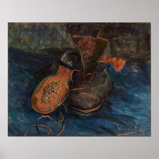 ファンゴッホ – ブーツのペア1887 ポスター (正面)