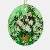 ファンゴッホ – ホワイトローズ、有名絵画な セラミックオーナメント (左)