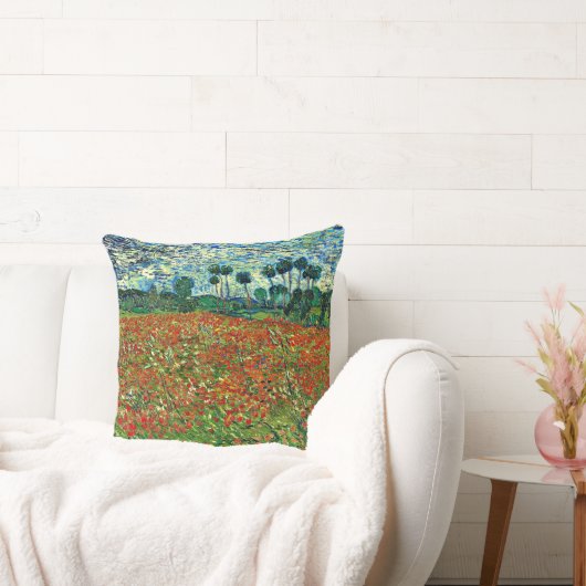 ファンゴッホ – ポピー絵画フィールド クッション (ソファ)