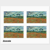 ファンゴッホ – ポピー絵画フィールド 長方形シール (シート)