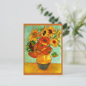 ファンゴッホ – マット付き12ひまわり ポストカード (スタンド正面)