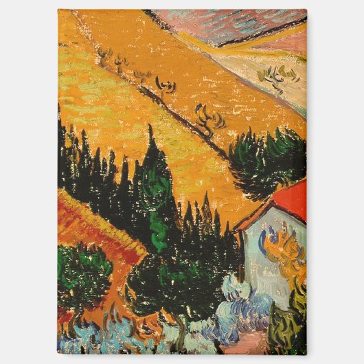 ファンゴッホ – ランドスケープと家とフローマン マグネット (正面)