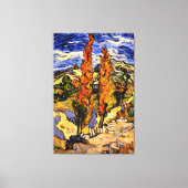 ファンゴッホ – 丘の上の2つのポプラ キャンバスプリント (正面)