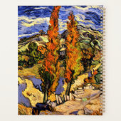 ファンゴッホ – 丘の上の2つのポプラ プランナー手帳 (裏面)