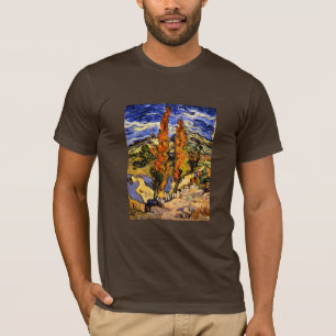 ファンゴッホ – 丘の上の2つのポプラ Tシャツ
