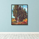 ファンゴッホ – 二つの女性のサイプレス姿 キャンバスプリント (インサイチュ (ウッドフロア))