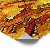 ファンゴッホ – 夏の夕べ、ホイートフィールド/夕日 ポスター (角)