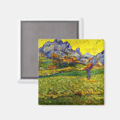 ファンゴッホ – 山の中の草地 マグネット (正面/裏面)