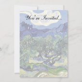 ファンゴッホ – 山の景色の中のオリーブの木 招待状 (正面)