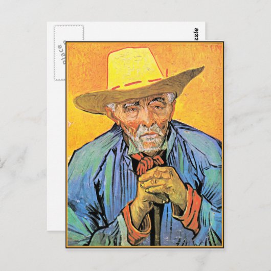 ファンゴッホ – 忍耐エスカレーターポートレート, 1888 ポストカード (正面/裏面)