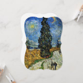 ファンゴッホ – 星空にヒノキ カード (正面/裏面インサイチュ)
