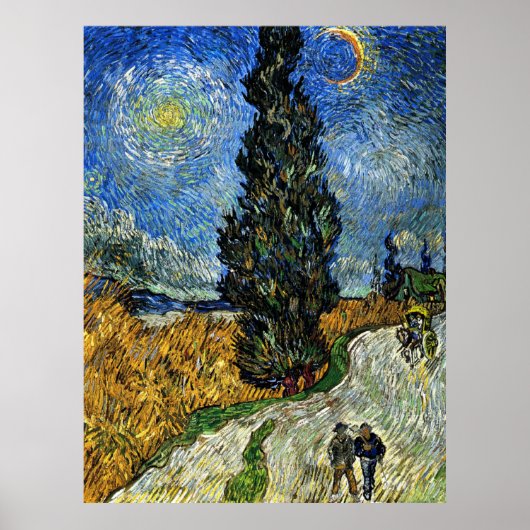 ファンゴッホ – 星空にヒノキ ポスター (正面)