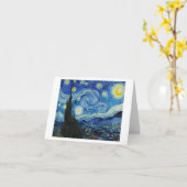 ファンゴッホ「星空の夜」グリーティサンキューングカード カード (黄色い花)