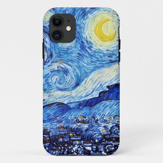 ファンゴッホ – 星空の夜 – ホワイトクリスマスポスト Case-Mate iPhoneケース (裏面)