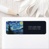 ファンゴッホ「星空の夜」差出人住所ラベル ラベル (インサイチュ)