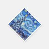 ファンゴッホ – 星空の夜 – 白いクリスマスナップ スタンダードカクテルナプキン (角)