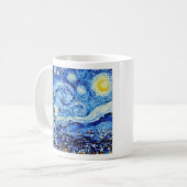 ファンゴッホ – 星空の夜 – 白いクリスマス コーヒーマグカップ (正面左)