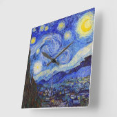 ファンゴッホ, "星空の夜", No.04 スクエア壁時計 (傾斜)