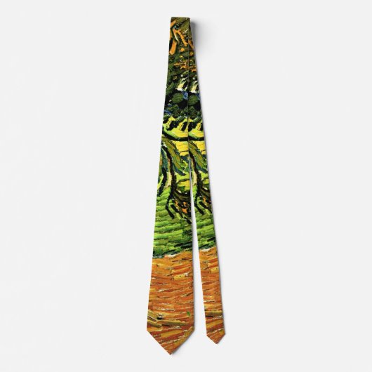 ファンゴッホ – 木と姿の風景 ネクタイ (正面)